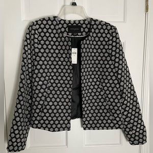 Banana Republic Black/White Blazer Women's 12